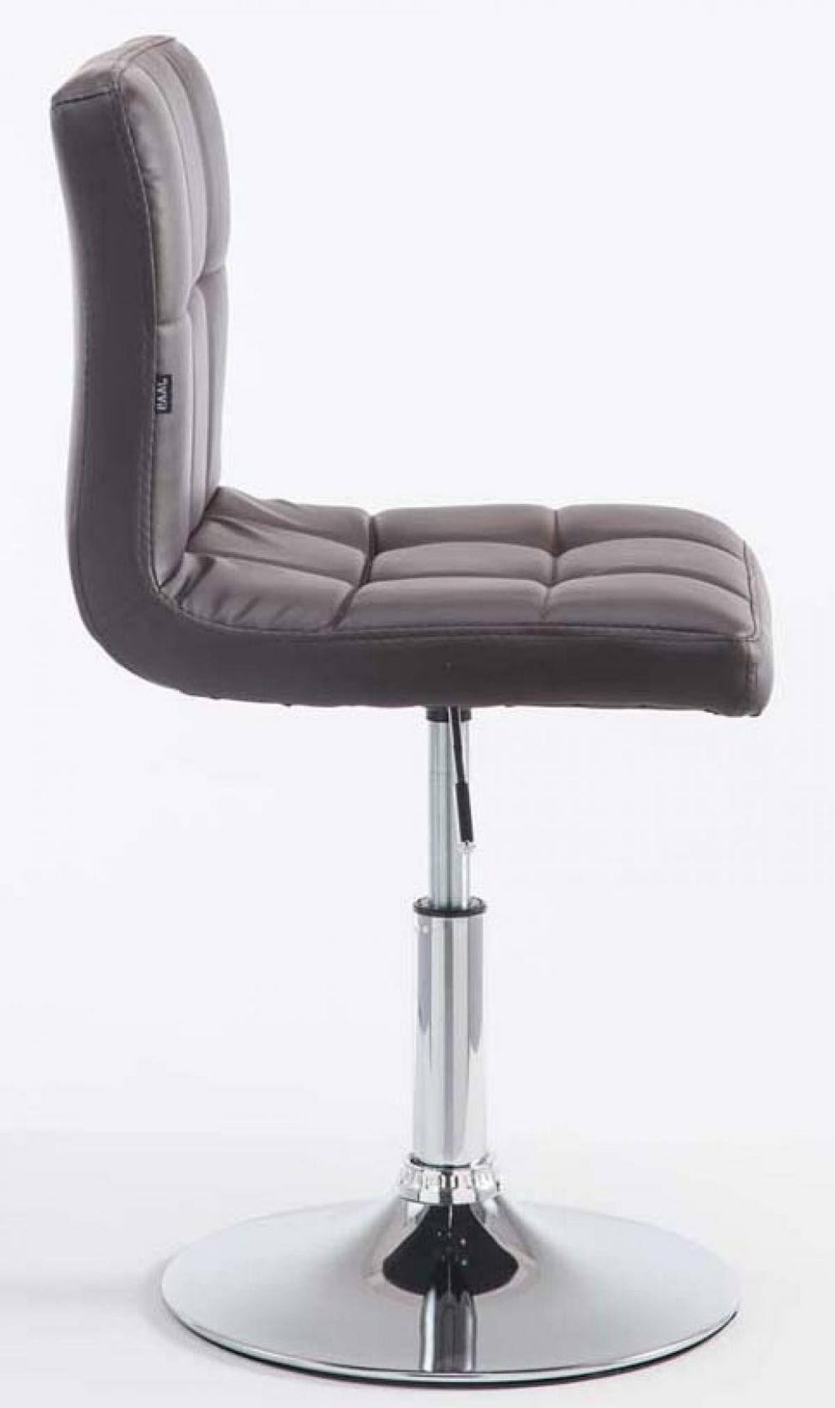 DREHSTUHL 2er Set Lederlook braun - Chromfarben/Braun, Textil/Metall (44/74/49cm) - CLP