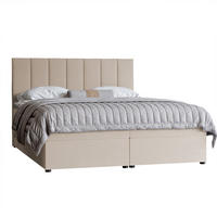 BOXBETT ZELTO 200/200 cm, mit Matratze und Topper, Hellbeige - Sandfarben, Holzwerkstoff/Textil (200/200cm) - Idohome