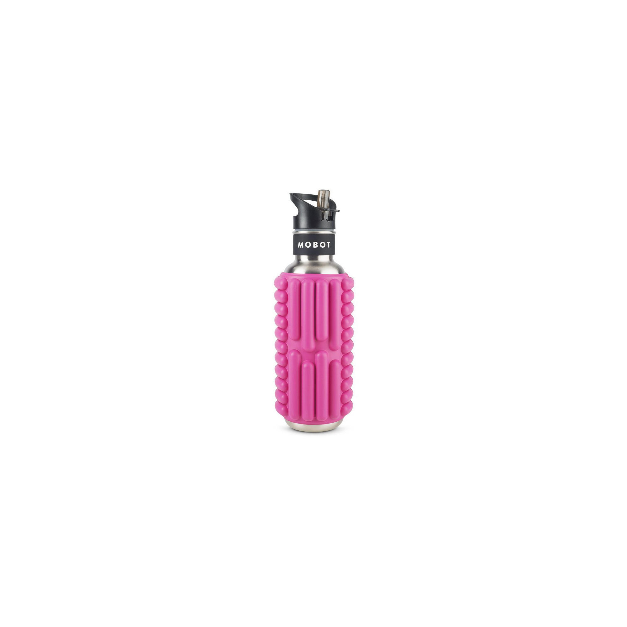 SPORTFLASCHE - Funktion 2 in 1 Massageroller - Rosa - Rosa, Metall (0.7L) - Mobot