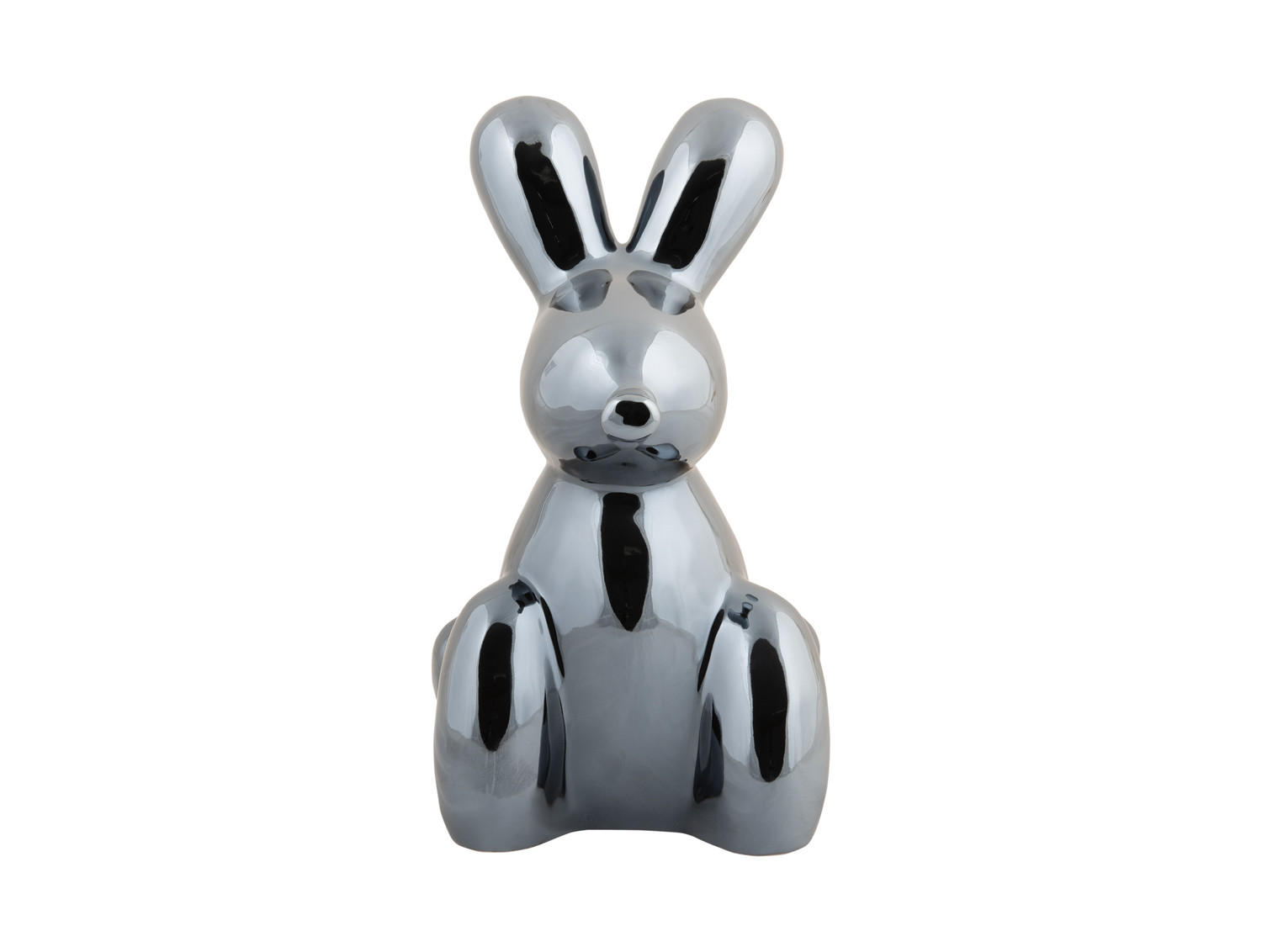 SKULPTUR Bunny 12.7/11.5/20 cm - Schwarz, Keramik (11.5/20/12.7cm) - Present Time