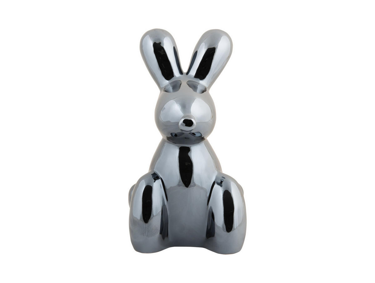 SKULPTUR Bunny 12.7/11.5/20 cm - Schwarz, Keramik (11.5/20/12.7cm) - Present Time