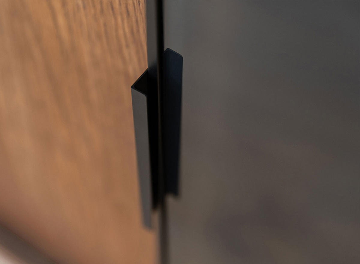 WEINREGAL Modern Loft Eiche Tabak 101 / 45 / 101cm - Eichefarben/Dunkelbraun, Holz (101/101/45cm) - Feldmann-Wohnen