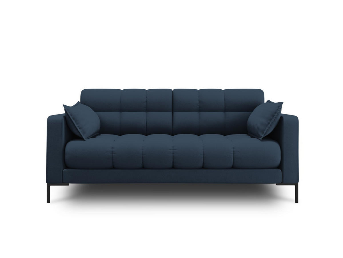 SOFA Mamaia aus strukturiertem Stoff blau 2 Sitzplätze - Blau, Textil (92/75/152cm) - Micadoni