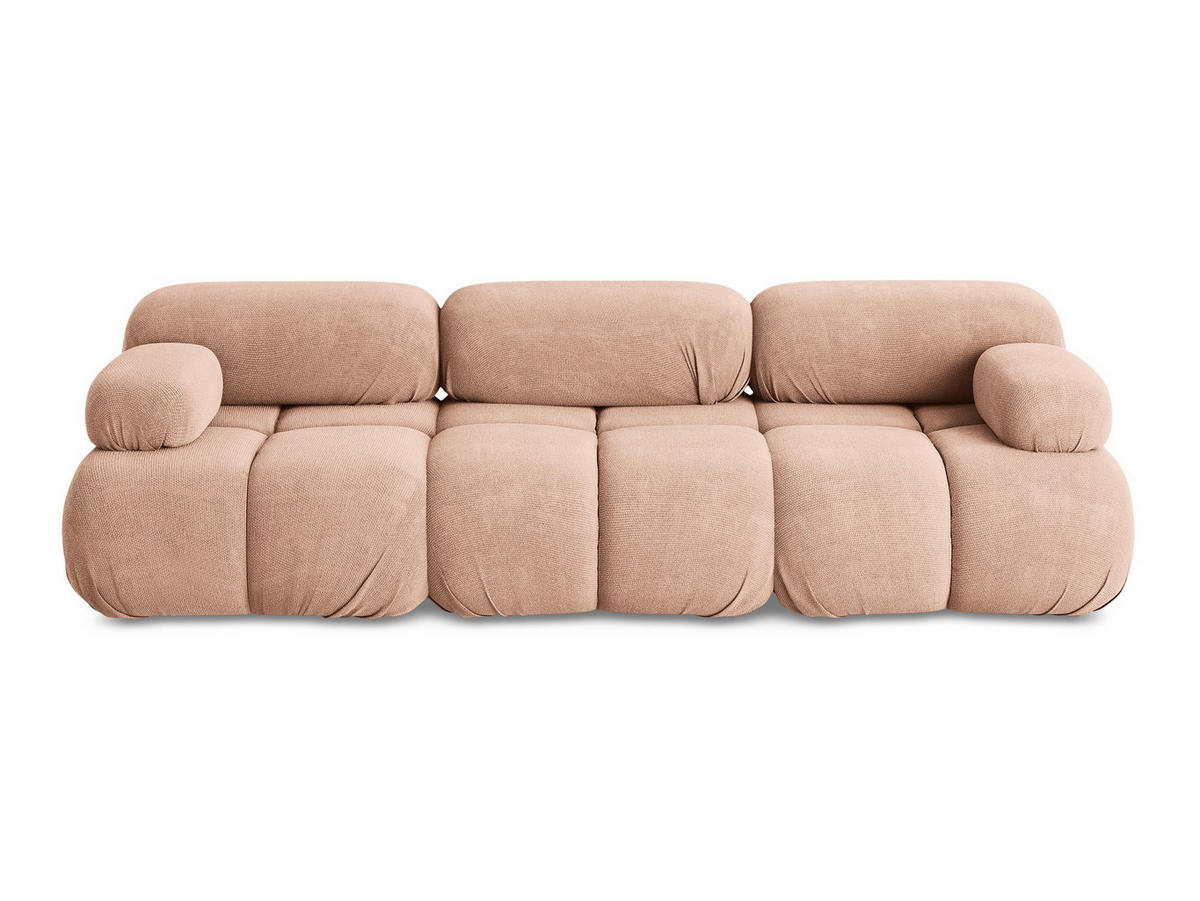 3-SITZER SOFA Chenille Stoff Pink - Pink/Koralle, Kunststoff/Textil (285/70/96cm) - Makamii