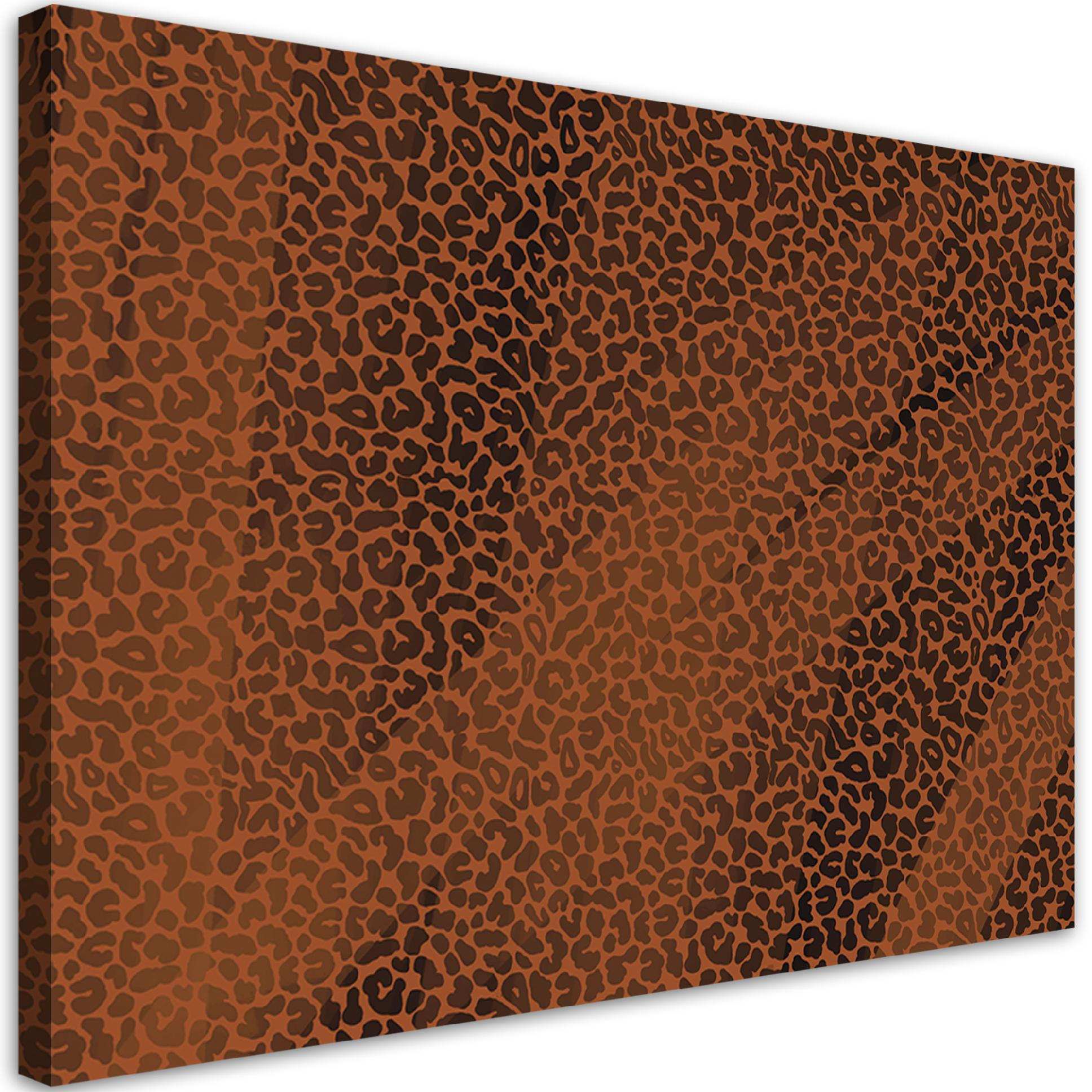 WANDBILD leopard pelfpatches muster - Rot, Textil (60/40cm) - Feeby