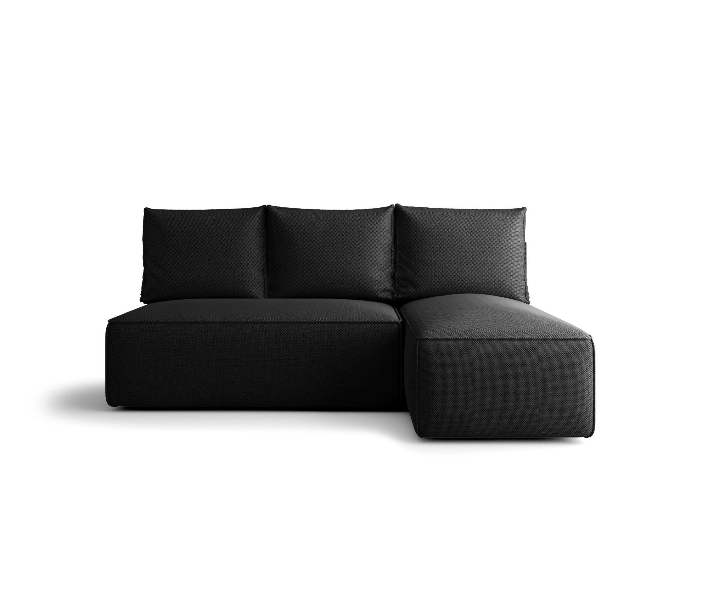ECKSOFA mit Schlaffunktion SAVIO MINI Curio 99 Rechts - Schwarz, Textil (200/140cm) - Bedante