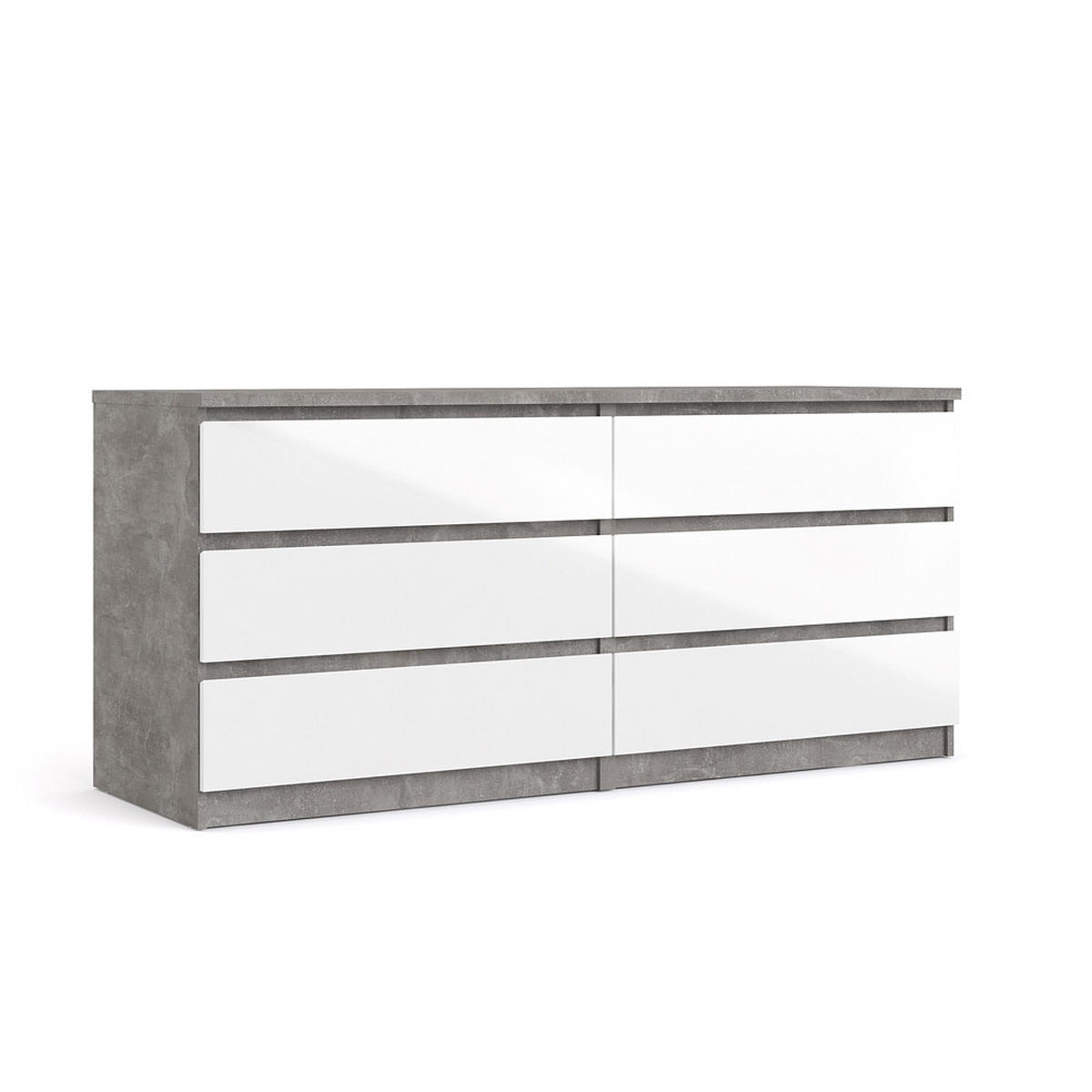 SIDEBOARD Beton Dekor - Grau, Holzwerkstoff (154/70/50cm) - ebuy24