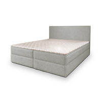 BOXBETT PELLIO 180x200 cm mit Matratze und Topper - Hellgrau - Hellgrau, Holz (180/200cm) - MASSENO