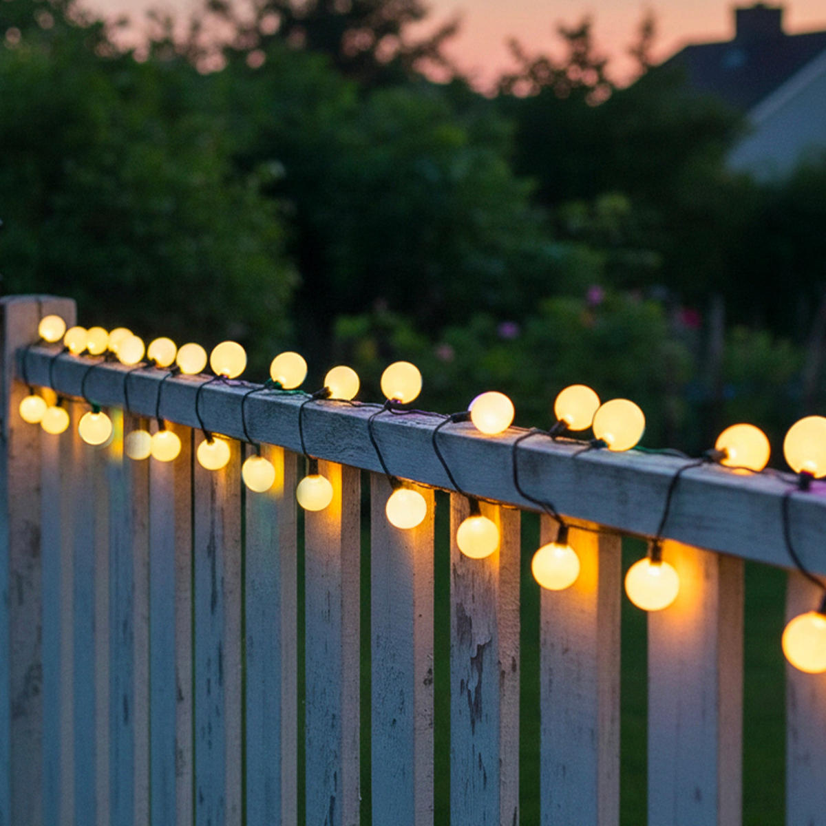 BILLY Solar-Lichterkette, 60 Glühbirnen, 6,9 m - Weiß, Kunststoff (800/2/2cm) - Lumisky