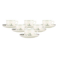 ESPRESSOTASSEN MIT UNTERTASSEN Savona Provence bunt-beige 110 ml 6er Set - Beige/Multicolor, Keramik (0.11L) - Seltmann Weiden
