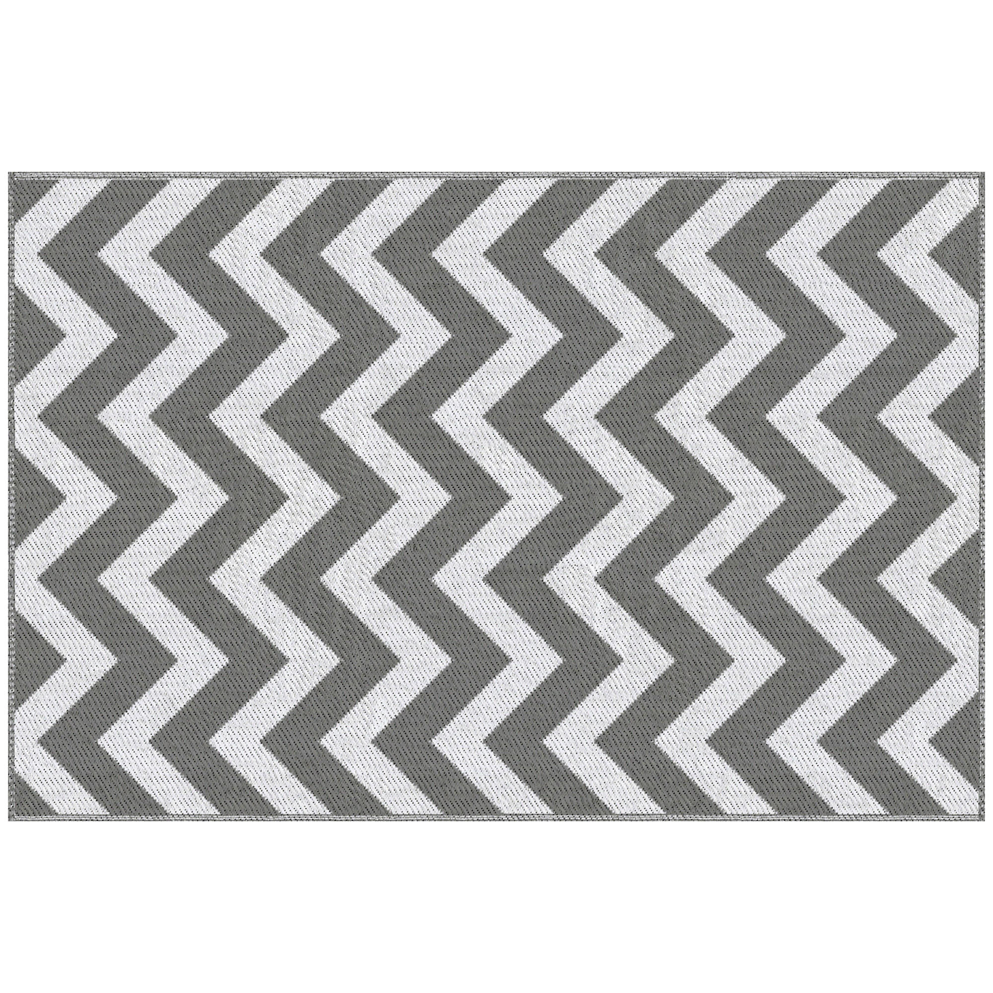 OUTDOORTEPPICH, 310g/m² PP, Hellgrau+Weiß - Hellgrau/Weiß, Kunststoff (182/121cm) - Outsunny