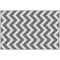 OUTDOORTEPPICH, 310g/m² PP, Hellgrau+Weiß - Hellgrau/Weiß, Kunststoff (182/121cm) - Outsunny