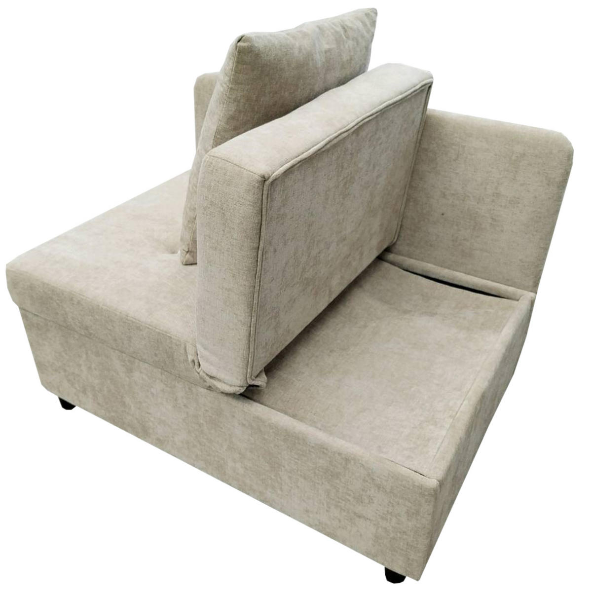 ROZKLADACIA pohovka s ľanovým poťahom, 177/68/65 cm béžové, 3 v 1 - béžová, textil (68/65/177cm) - BEAOK