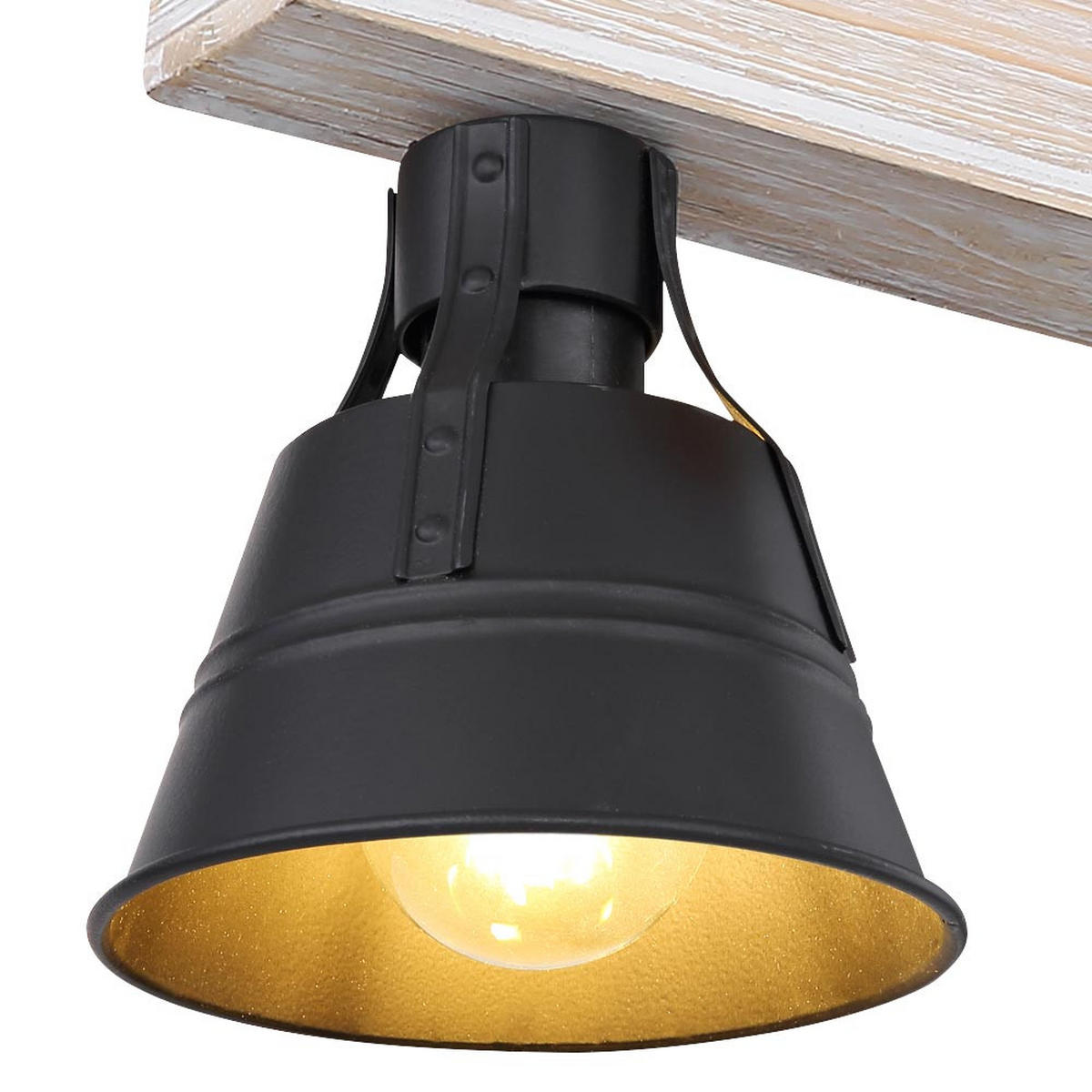 HÄNGELEUCHTE Holz Metall Braun - Braun, Holz (85/14/85cm)