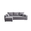ECKSOFA HEWLET L BIS Itaka 50 Links mit Schlaffunktion - Grau, Textil (240/140cm) - Bedante