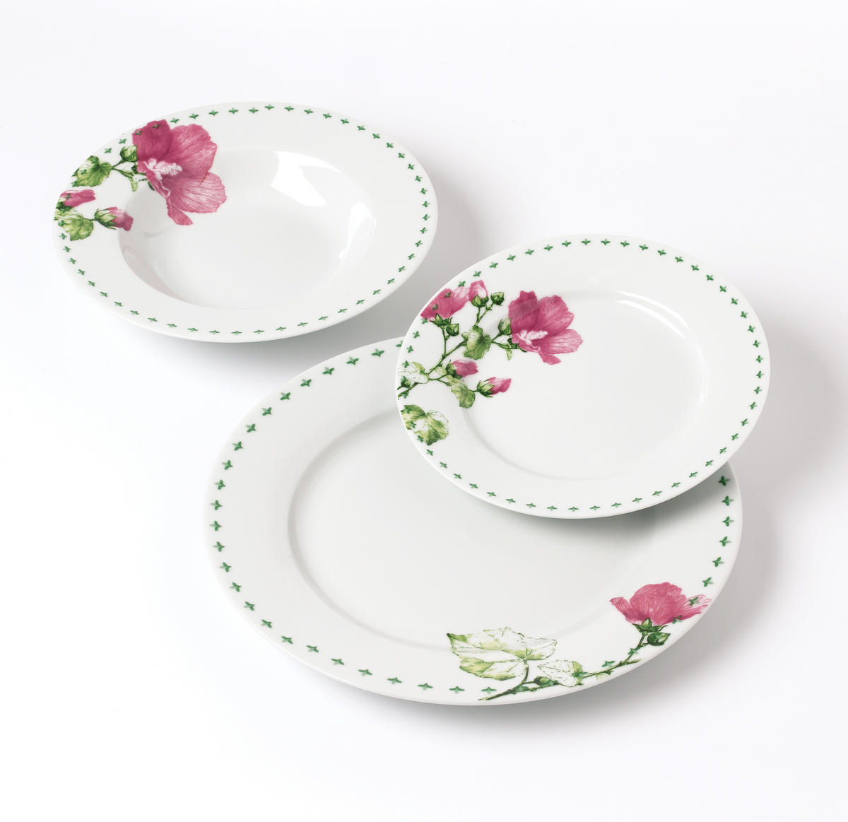 TELLERSET Lea Rosa 27/27/2.5 cm Porzellan - Rosa, Keramik (27/2.5/27cm) - Mondex