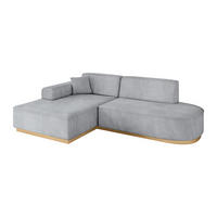 ECKSOFA Ottomane Links IREA-L1-v2 - 232x165x80 cm Grau - Titanfarben, Holzwerkstoff/Textil (232/165cm) - ALTDECOR