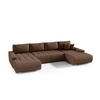 ECKSOFA U Form Bonari U, Braun - Dunkelbraun, Textil (185/85/350cm) - Meblito