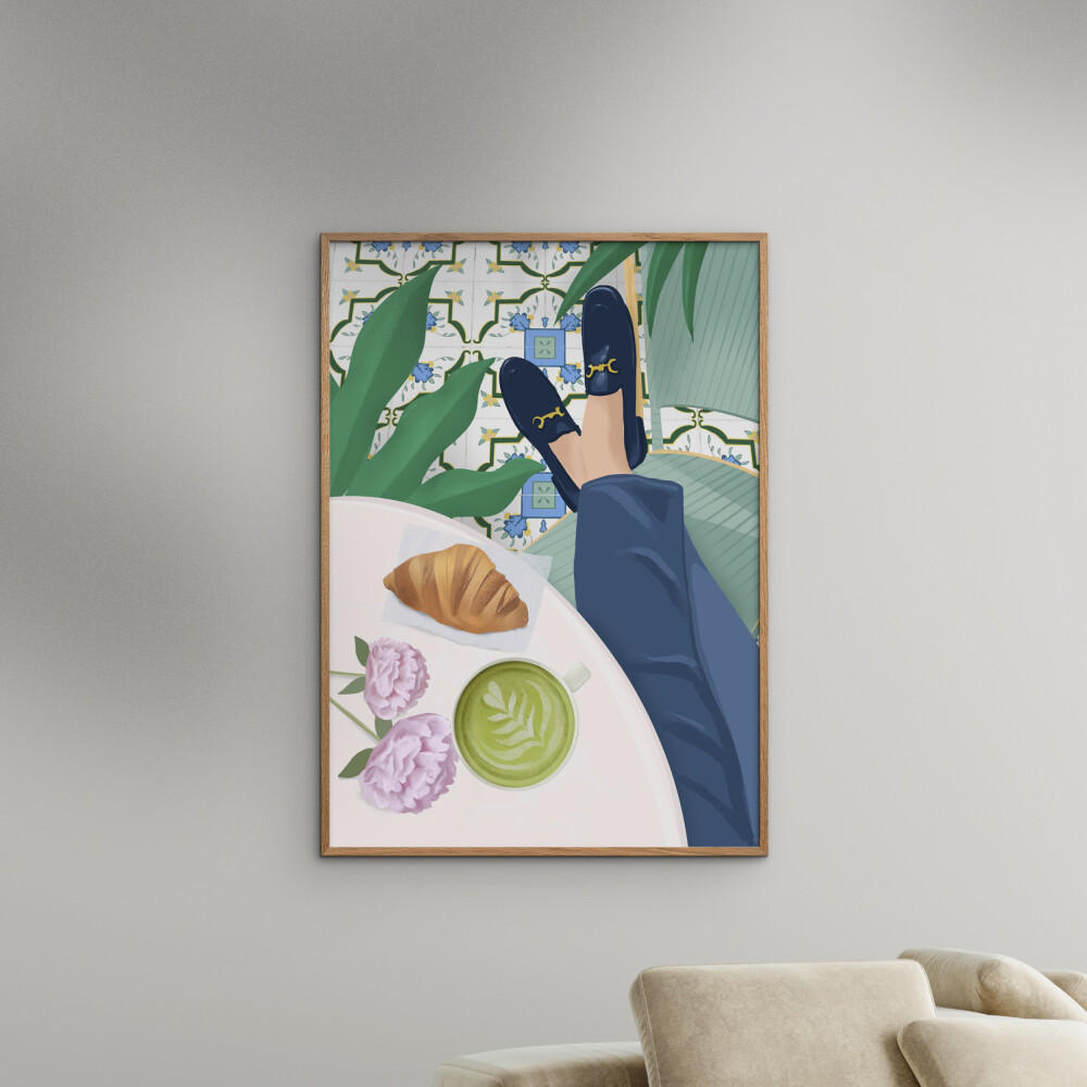 POSTER Petra Lizde - Cafe - Naturfarben, Papier (70/100/0.1cm) - Poster&Frame