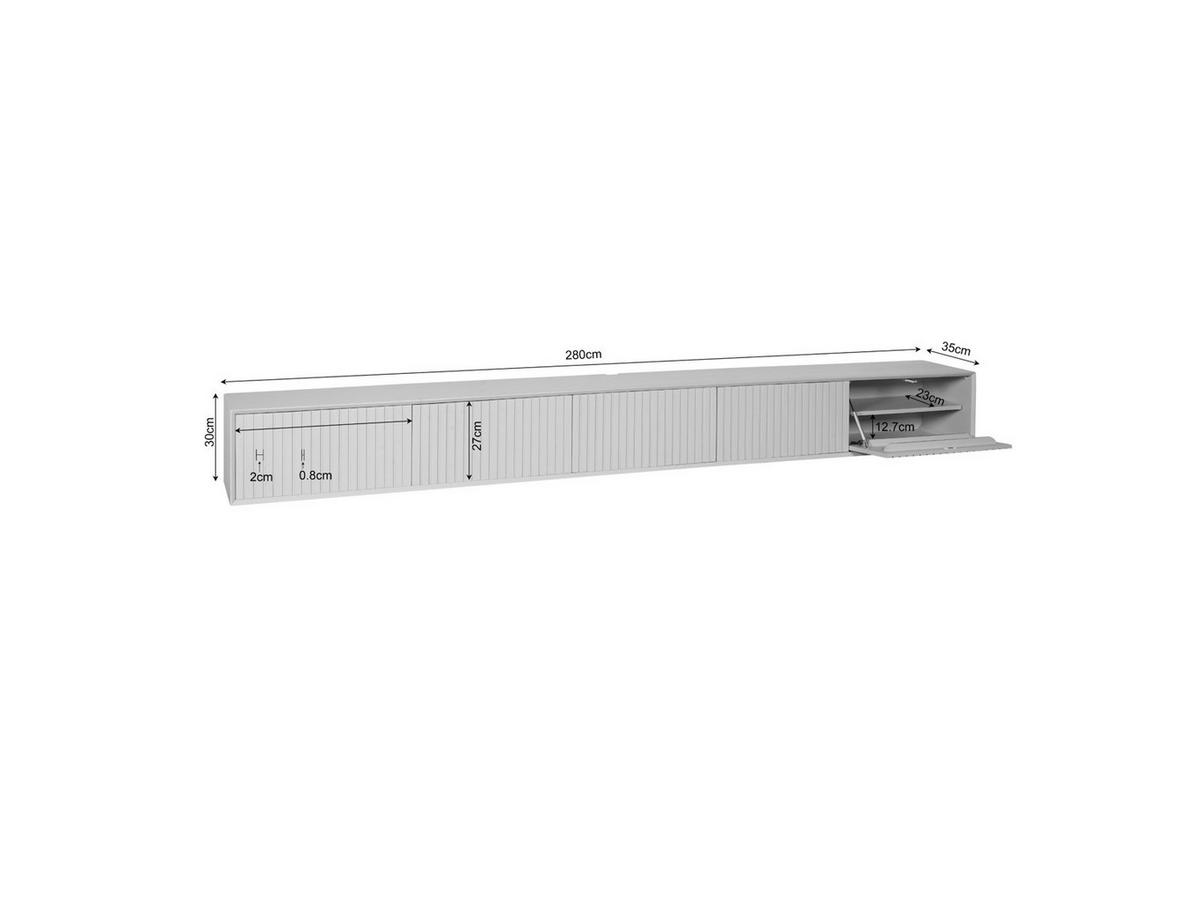 LOWBOARD Dimora Mangoholz 280 cm / 35 cm Braun - Braun, Holz (280/30/35cm) - Villa Möbel