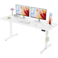 SCHREIBTISCH elektrisch höhenverstellbar 170 x 60 cm Weiß - Weiß, Metall (60/170/73cm)