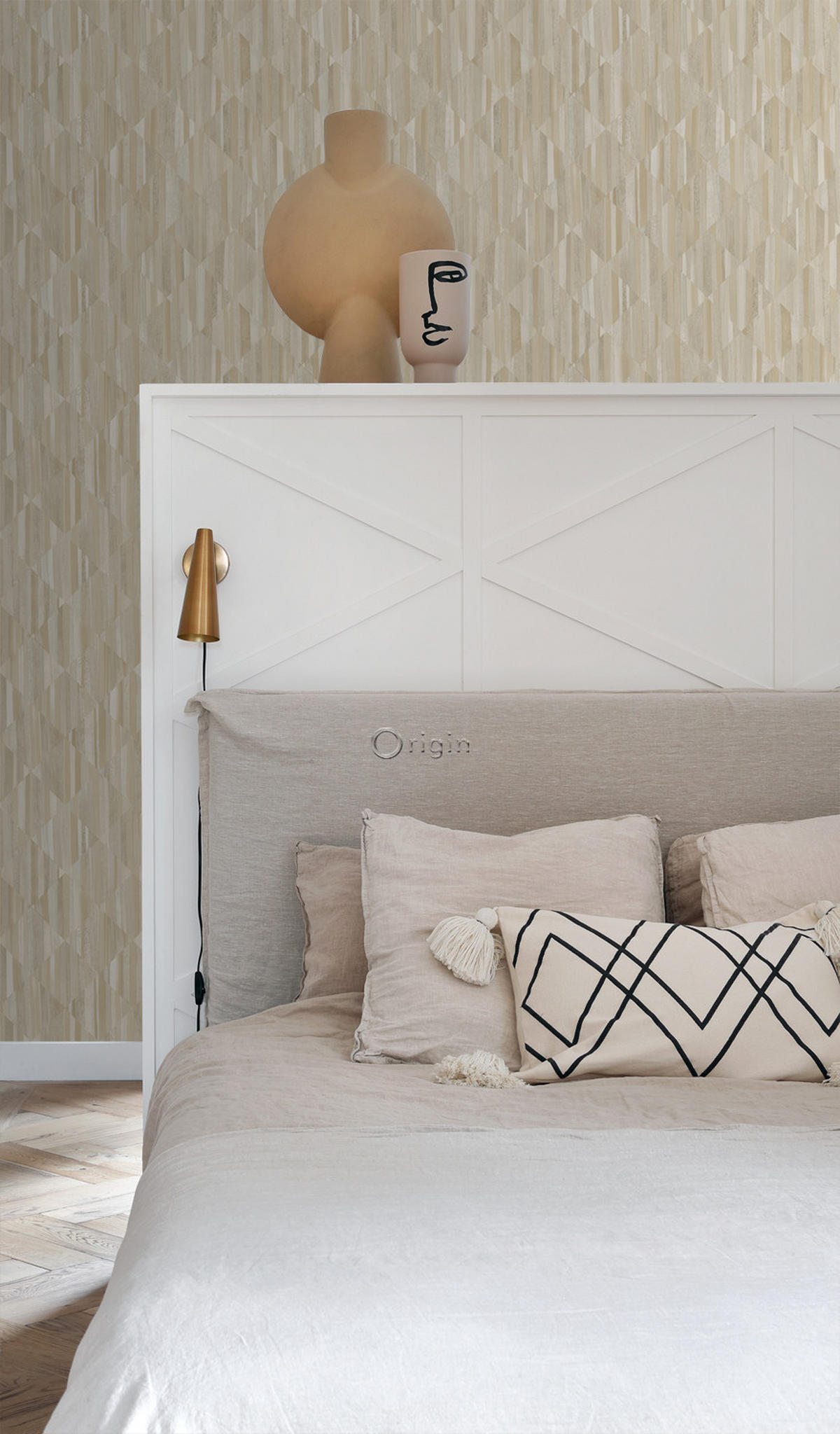TAPETE 3D Holzoptik 50 x 900 cm - Beige, Papier (50/900cm) - Origin Wallcoverings