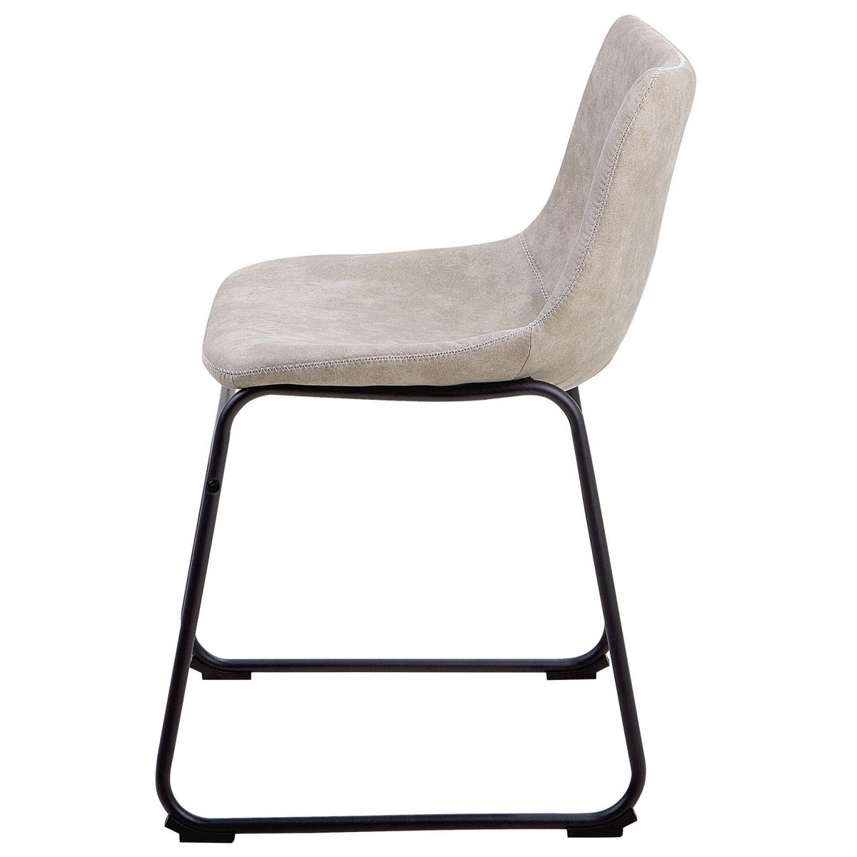 ESSZIMMERSTUHL 2er-Set Polsterbezug Beige Batavia - Beige, Textil/Metall (45/74/44cm) - Beliani