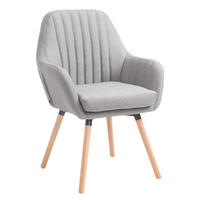 BESUCHERSTUHL Fontana Stoff Natura grau - Grau, Holz (67/93/58cm) - TPFLiving