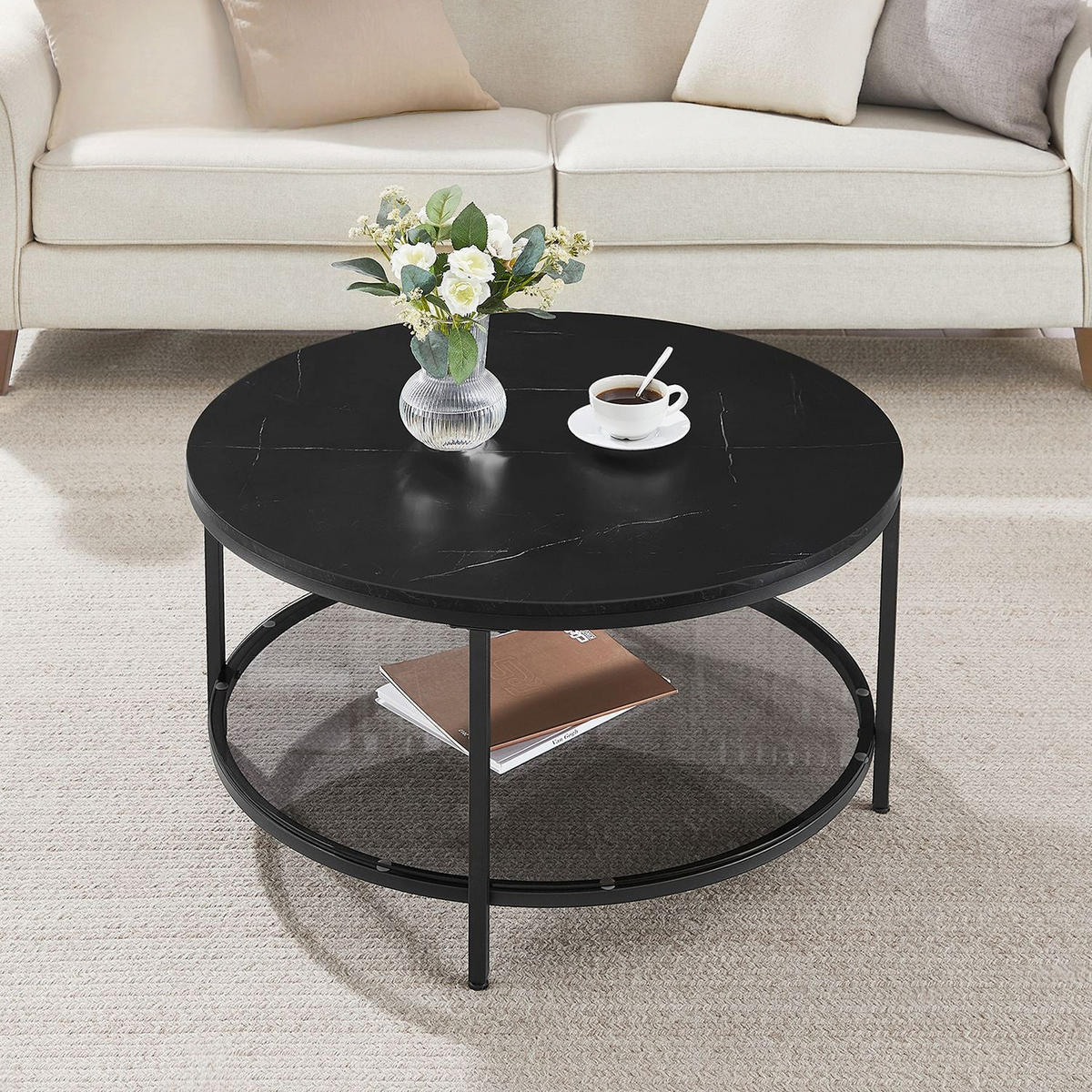 COUCHTISCH WINDHOEK - Schwarz, Glas (80/80/46cm) - Hansiro