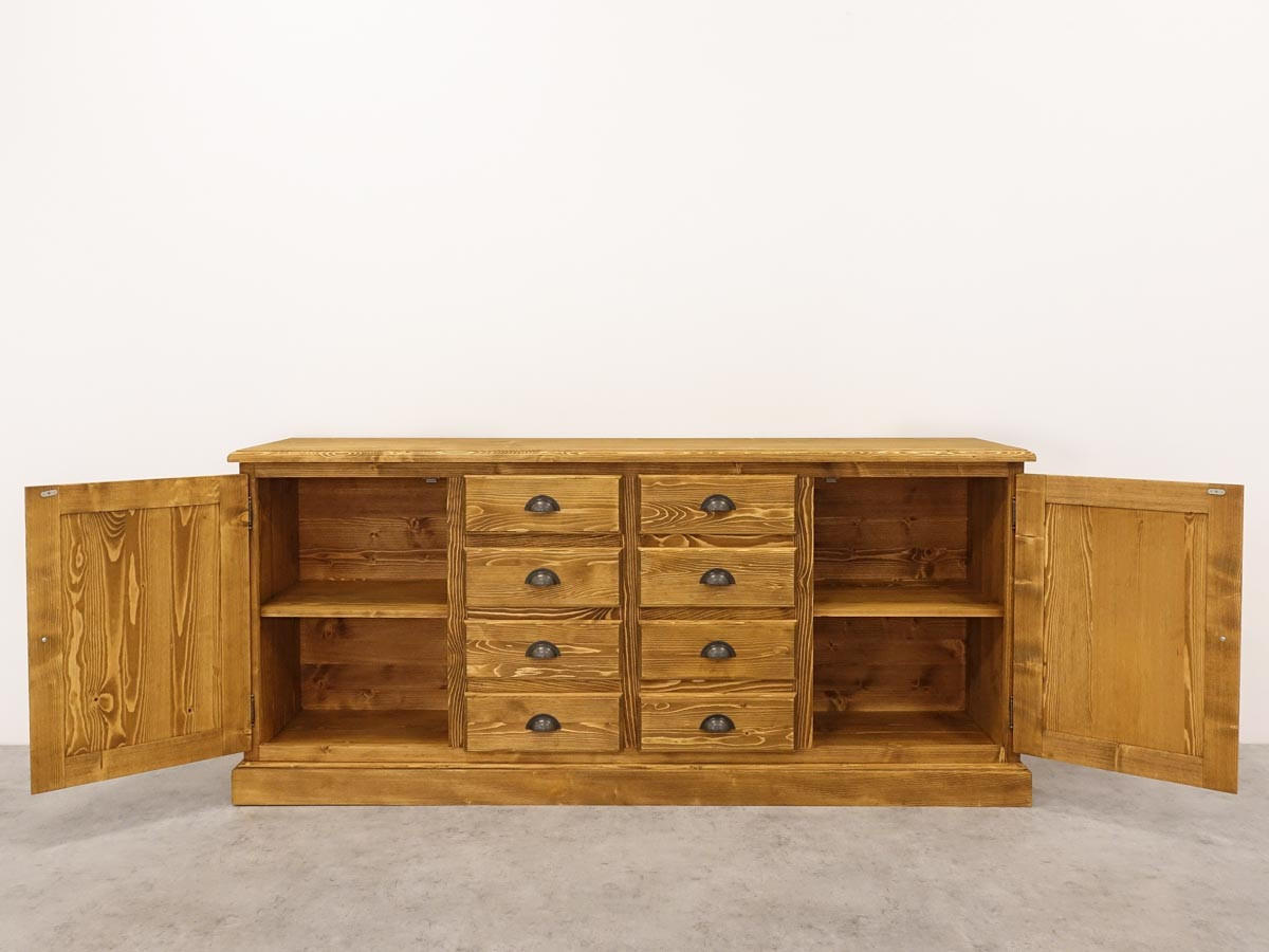 KOMMODE aus Massivholz CHARLOTTE 2 - Hellbraun, Holz (200/90/50cm) - Seart