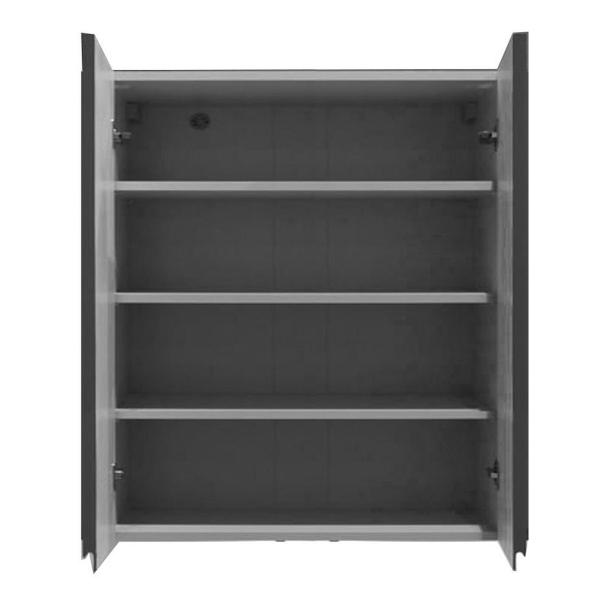 XL HÄNGESCHRANK Quantum weiß / dust grey matt 90 / 32,5 / 96cm - Weiß/Grau, Holz/Holzwerkstoff (90/96/32.5cm) - Feldmann-Wohnen