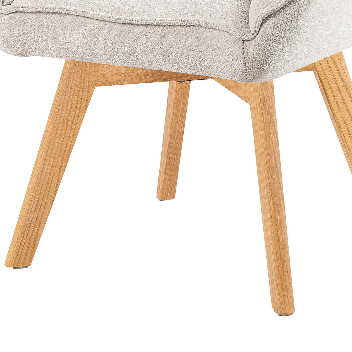 DREHSTUHL Mika-Oskar - Honigeiche/Creme, Eichenholz/Holz (60/88/68cm) - DUBI Möbel
