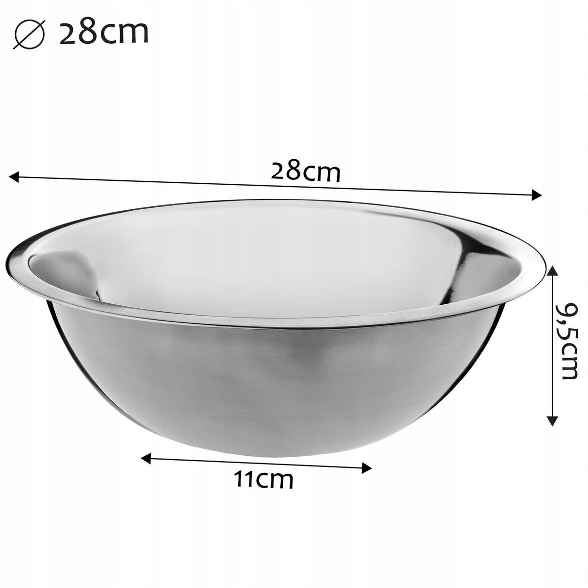 KÜCHENSCHÜSSEL aus Edelstahl, 28 cm - Silberfarben, Metall (28/9.5cm) - KADAX