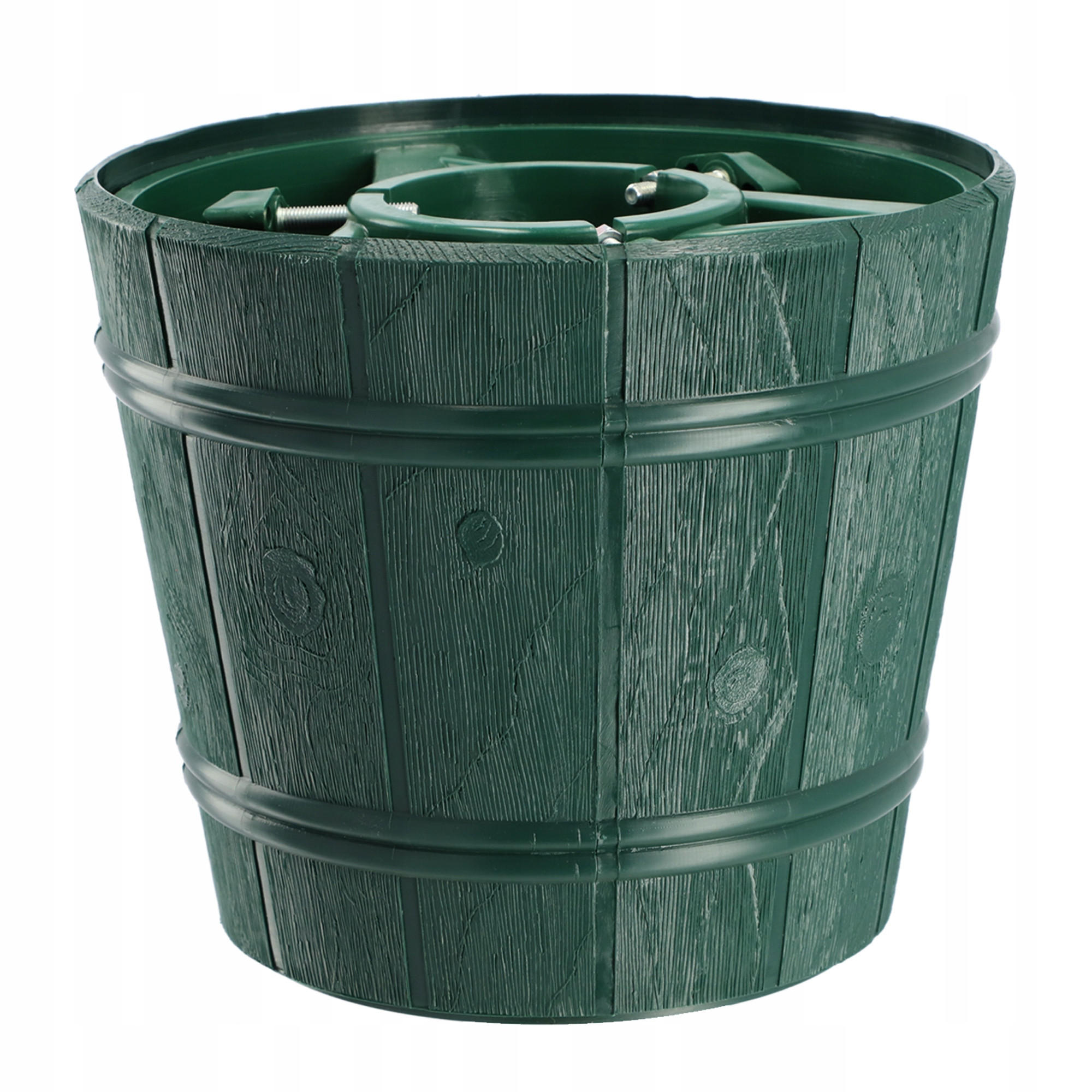 KADAX Weihnachtsbaumständer für einen echten Weihnachtsbaum, Topfbaum 2,4 m - Grün, Kunststoff (24.5cm) - KADAX