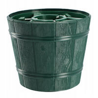 KADAX Weihnachtsbaumständer für einen echten Weihnachtsbaum, Topfbaum 2,4 m - Grün, Kunststoff (24.5cm) - KADAX