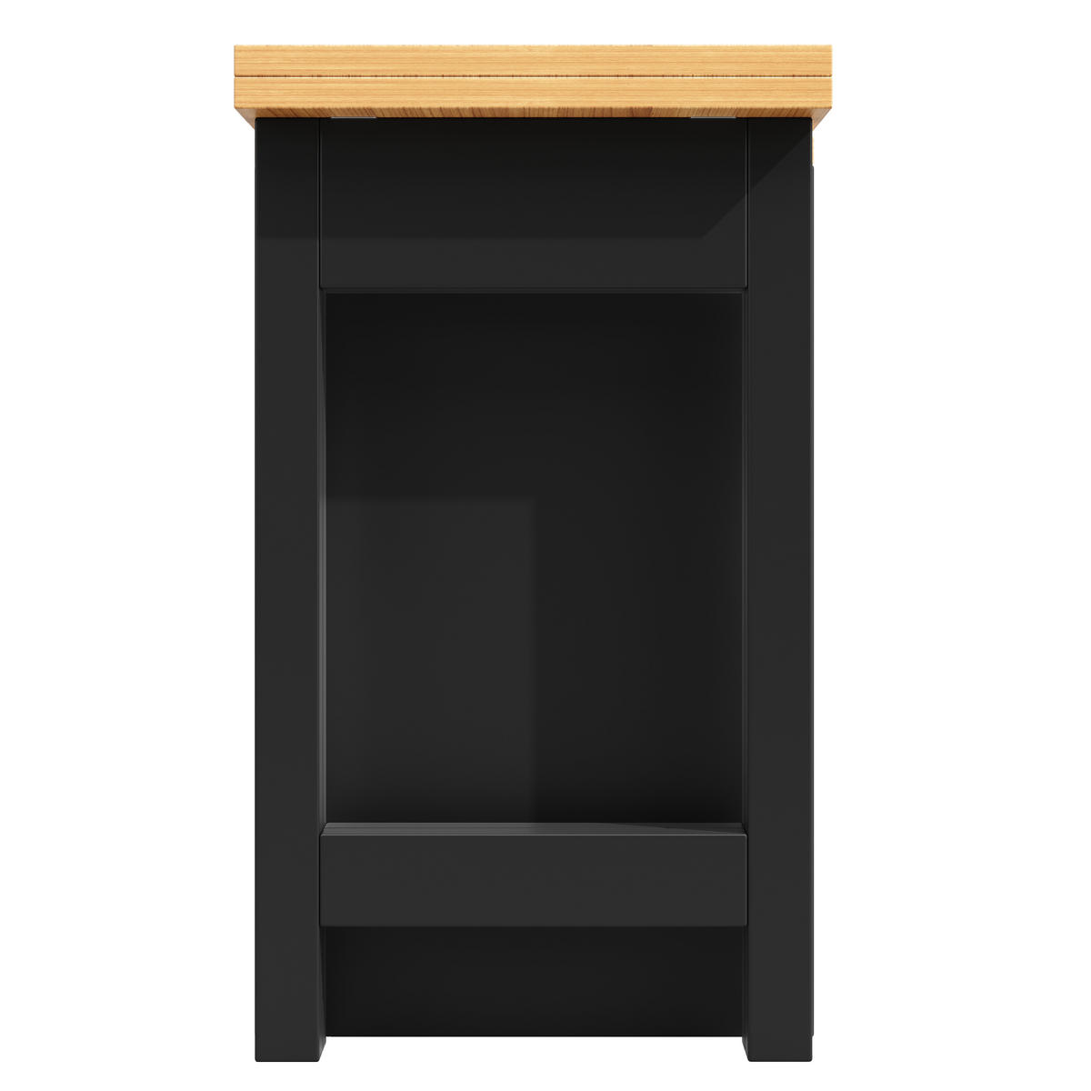 BARTISCH 360° Drehbar 120-180cm LED Stauraum - Schwarz, Holzwerkstoff (40/120/75.8cm) - FLIEKS