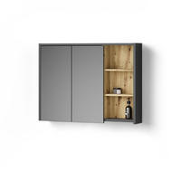 BADSPIEGELSCHRANK Vomano Artisan-Eiche 100 x 75 cm - Eiche Artisan, Holzwerkstoff (100/75/18cm) - Livinity®