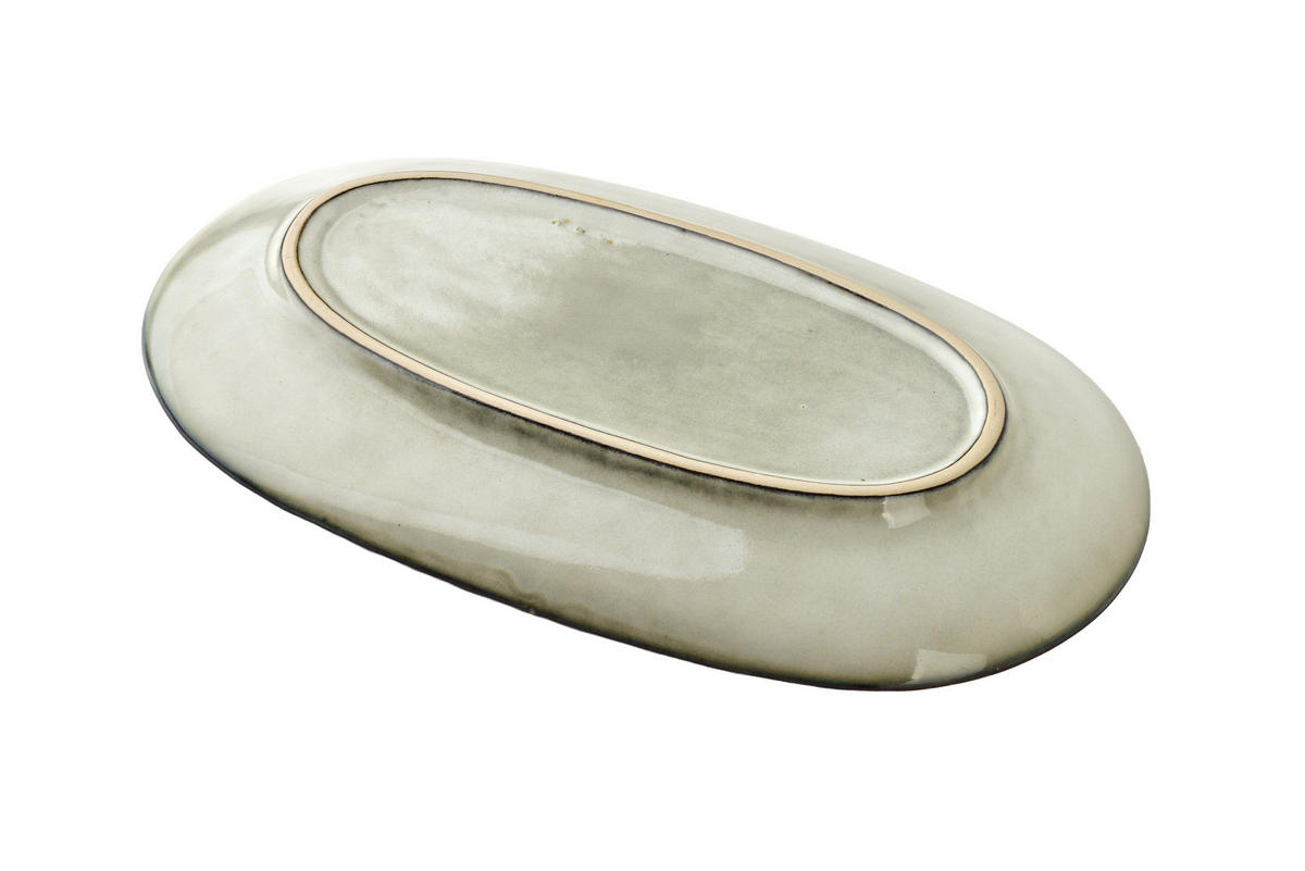 OVÁLNÝ SERVÍROVACÍ PŘÍMĚSEK, keramika, přírodní - béžová, keramika (18/2/31cm) - Mondex