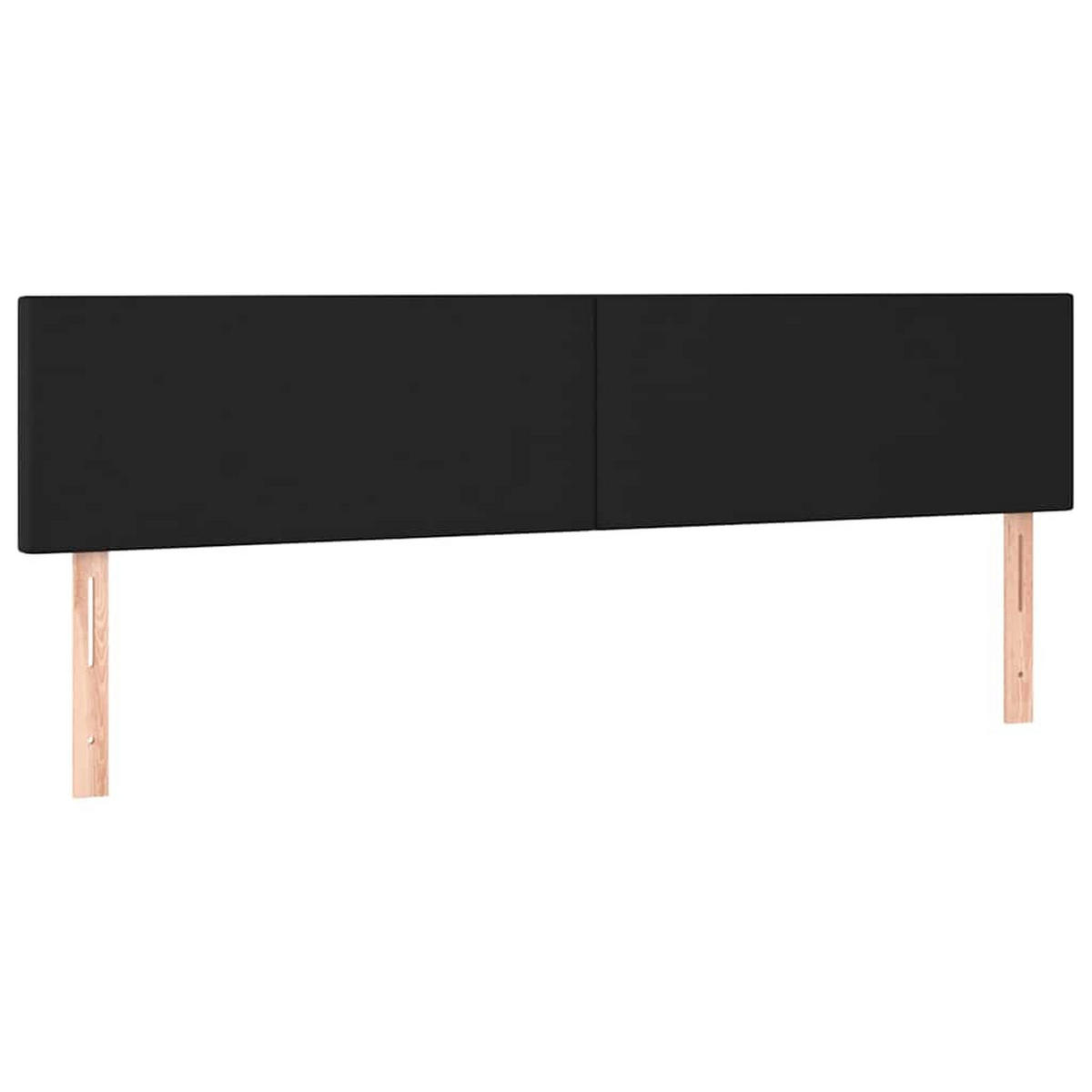 BOXSPRINGBETT 160/200 Cm Schwarz Kunstleder - Schwarz, Leder (160/203cm) - vidaXL