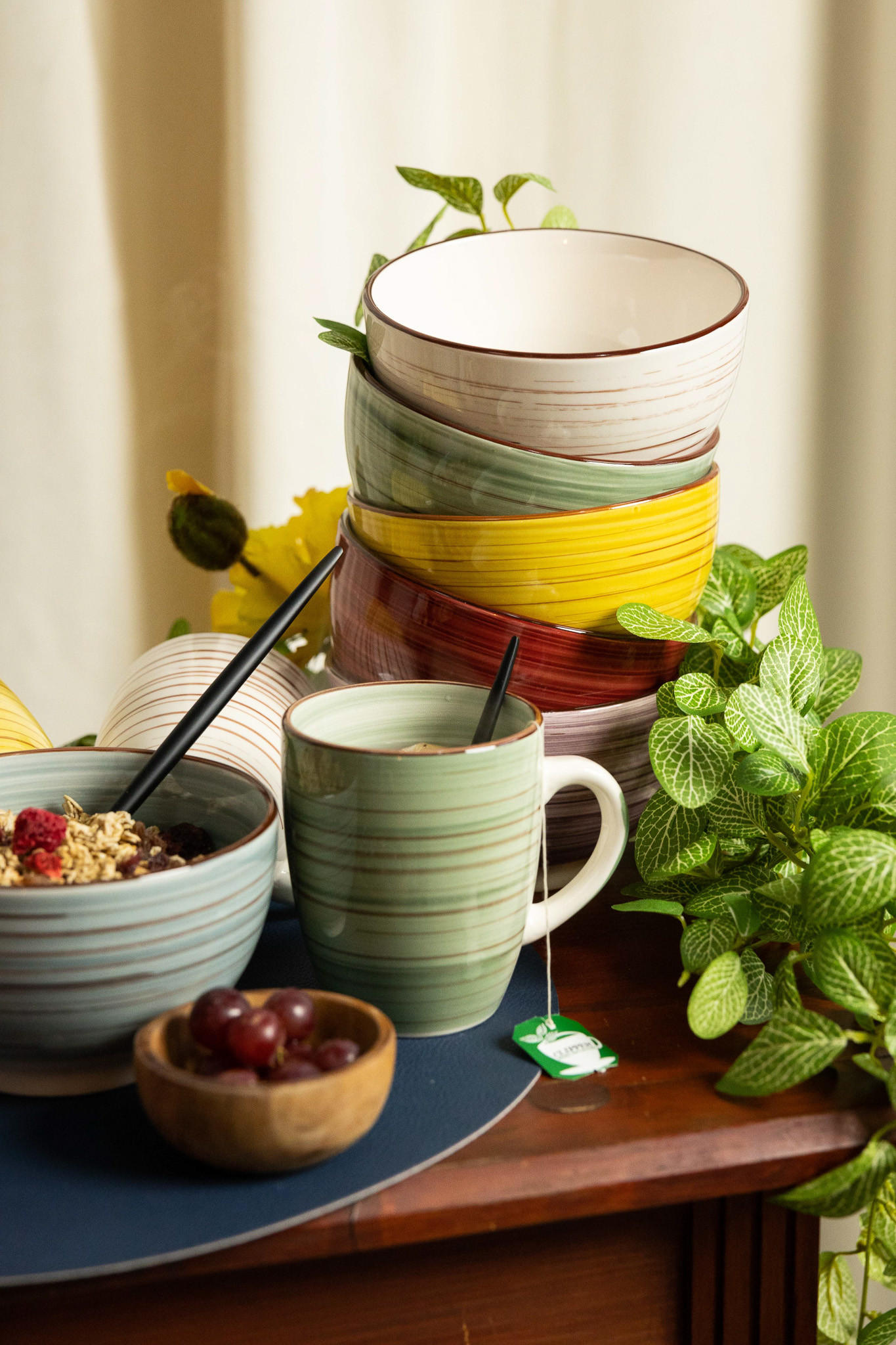 SCHÜSSEL Suppenschalen / Schalen Rimini ø 14 cm - 6 Stück - Multicolor, Keramik (2/9/14cm) - Studio Tavola