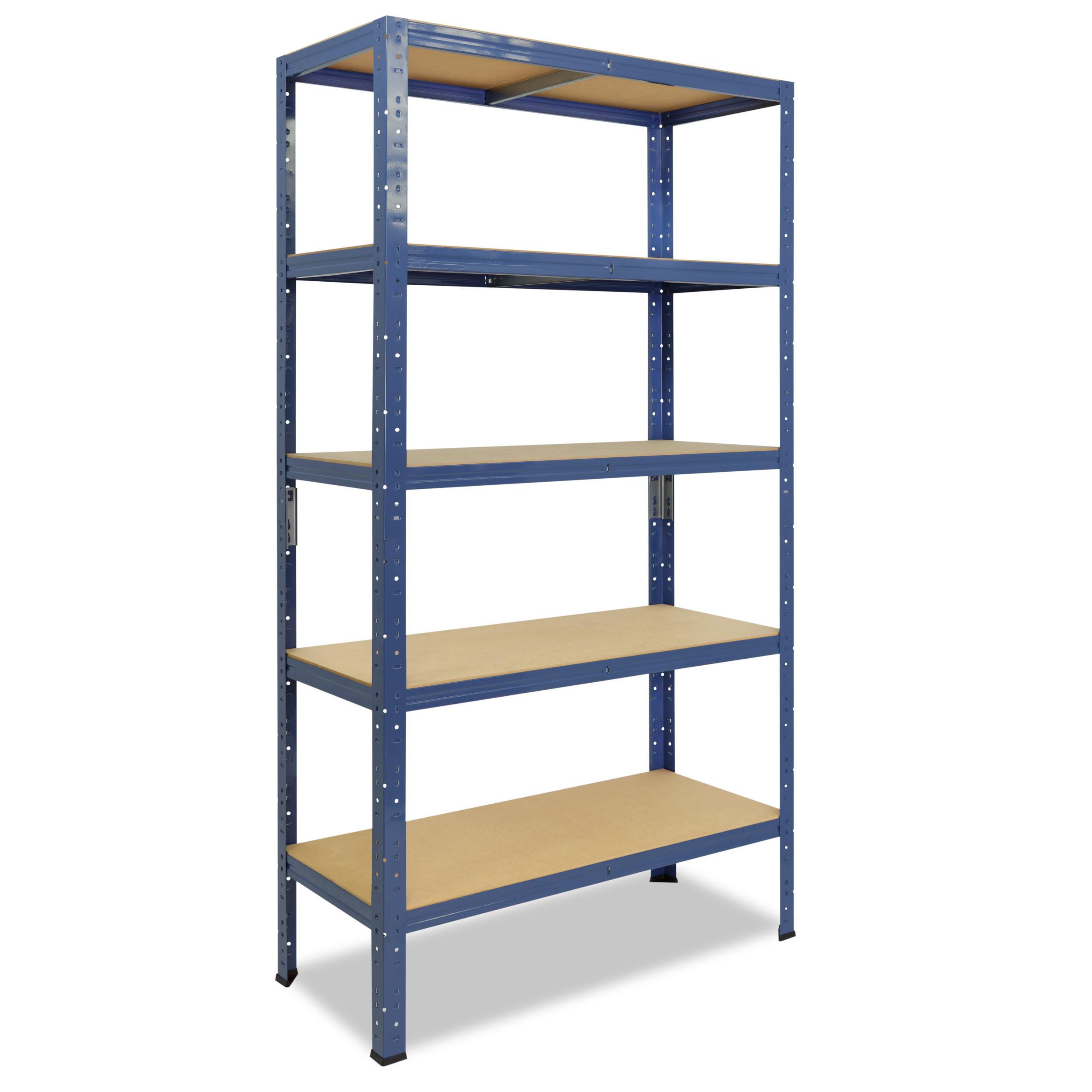 SCHWERLASTREGAL HOME 180x90x30 cm in blau mit 5 Böden und 175 kg Traglast pro Boden - Blau, Metall (90/180/30cm) - shelfplaza