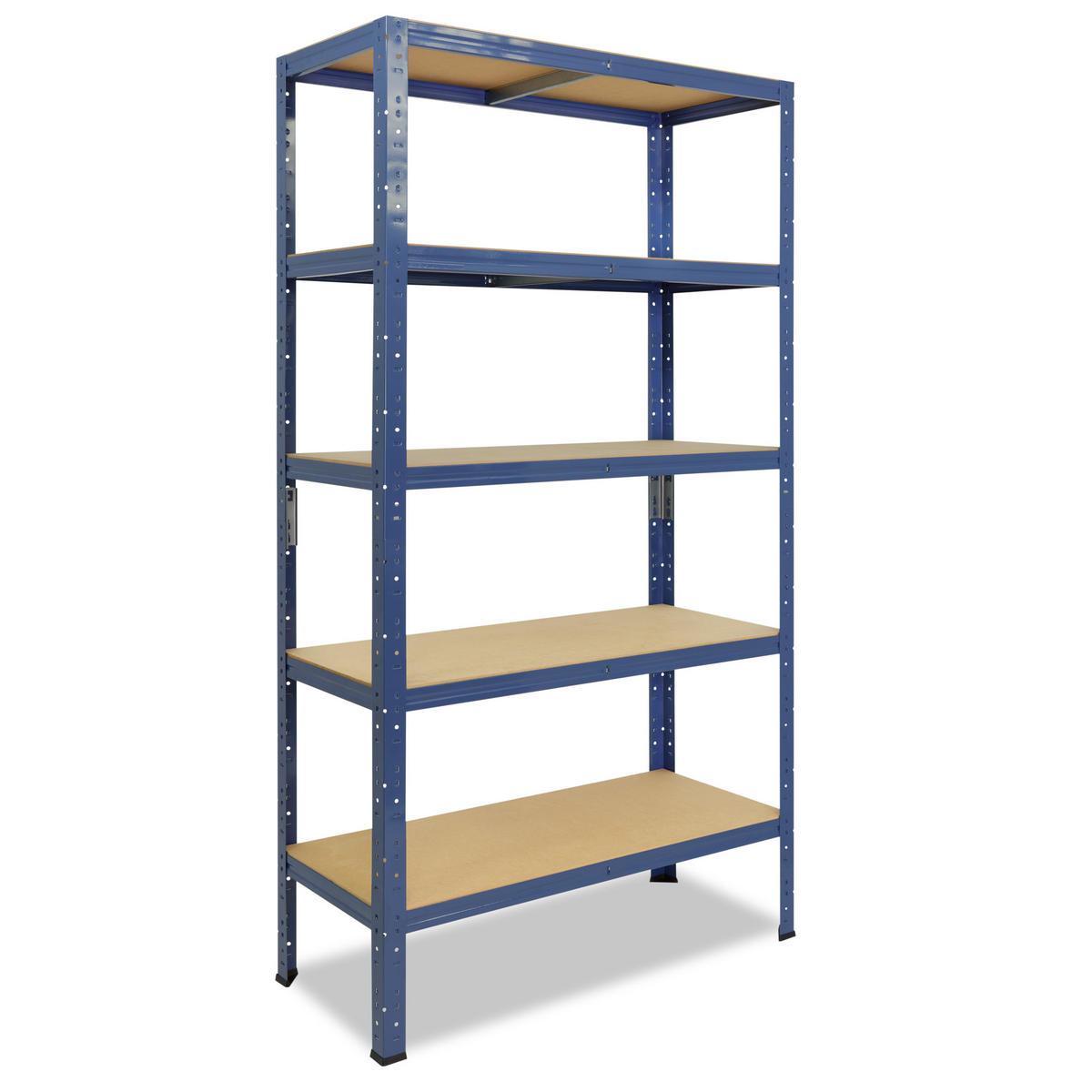 SCHWERLASTREGAL HOME 180x90x30 cm in blau mit 5 Böden und 175 kg Traglast pro Boden - Blau, Metall (90/180/30cm) - shelfplaza