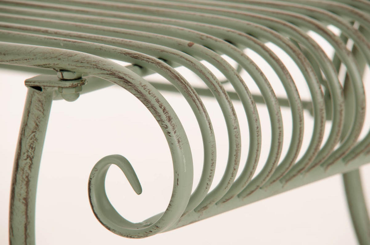 GARTENBANK Sizon Metall Grün 156x46x78cm Gartenliege - Grün, Metall (156/78/46cm) - DELUKE