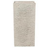 BLUMENTOPF hellbeige quadratisch 35/35/70 cm Gaza - Beige, Stein (70cm) - Beliani
