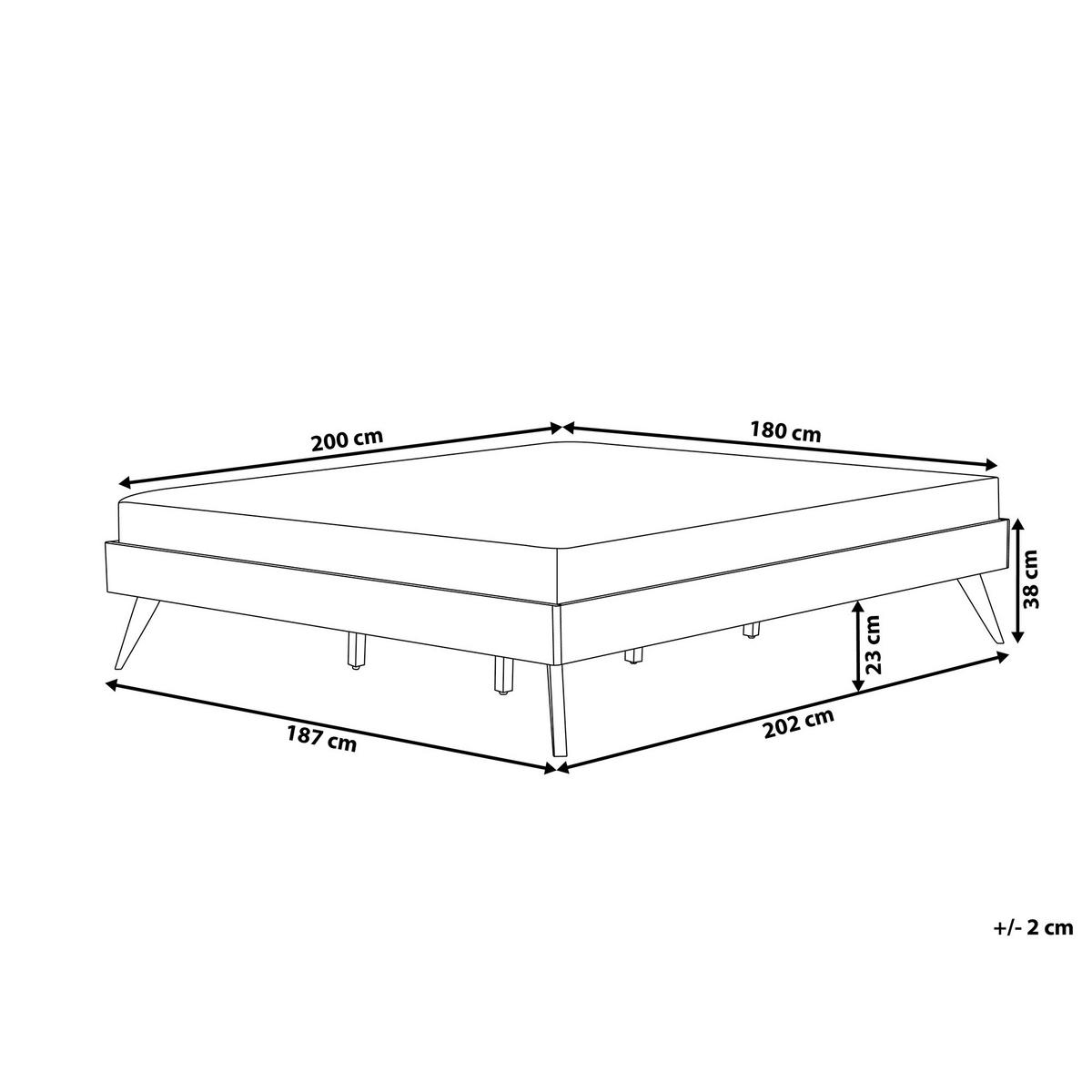 BETT 180/200cm Dunkler Holzfarbton Berric - Dunkelbraun, Holzwerkstoff (180/200cm) - Beliani