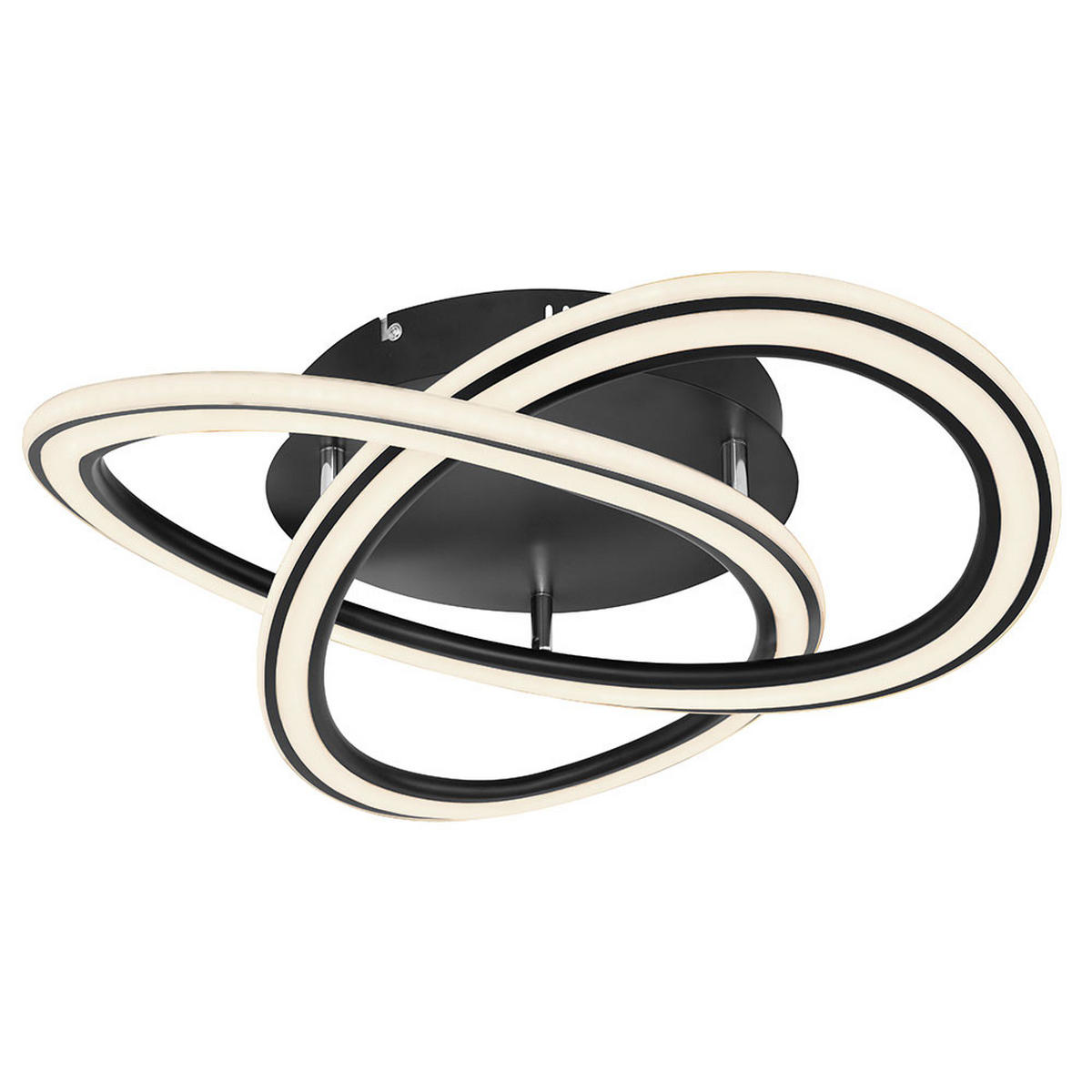 LED DECKENLEUCHTE FULLA Schwarz matt - Schwarz, Metall (52/52/13cm)