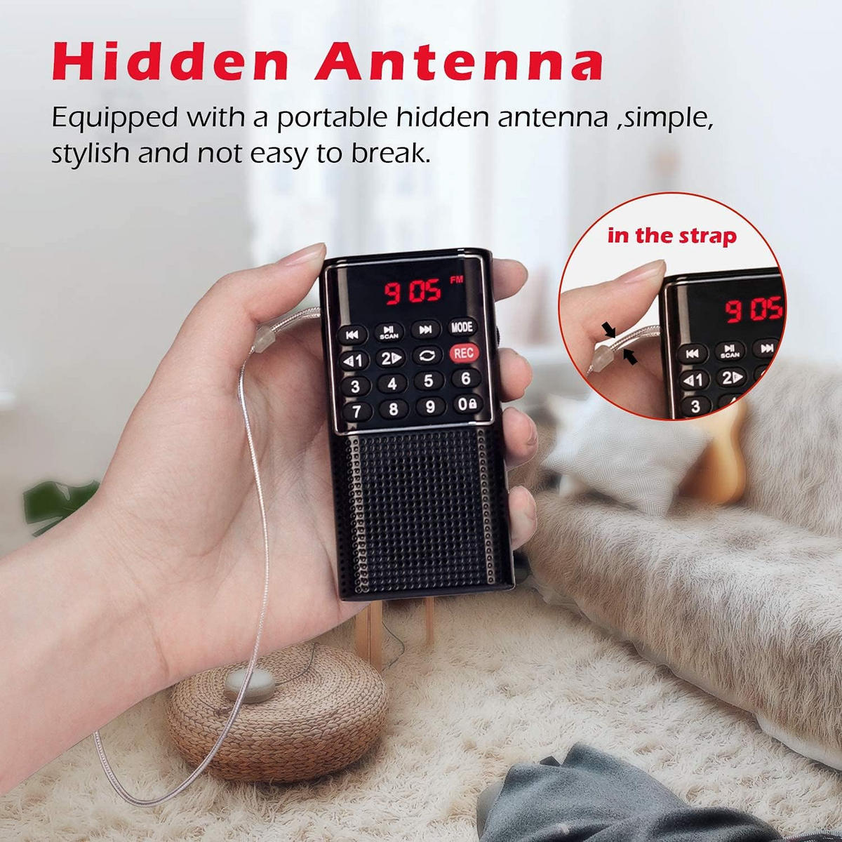 RADIO – Aufnahmefunktion – Schwarz - Schwarz, Kunststoff (10/6.1/2.54cm) - DCA
