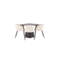 TISCHGRUPPE Mocca - Braun, Holzwerkstoff (110/75/110cm) - ebuy24