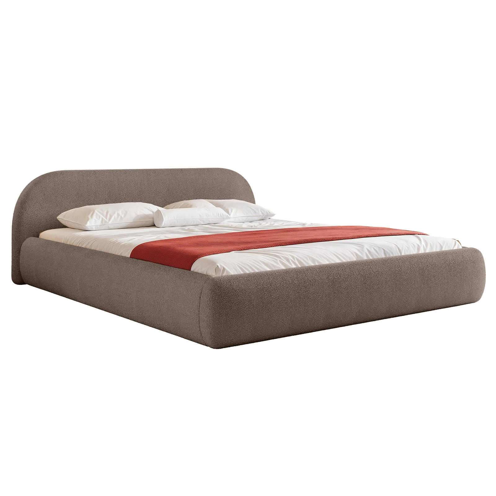 POLSTERBETT Dmar 180x200 cm, Braun - Braun, Textil (200/180cm) - Fedve