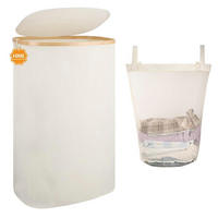 WÄSCHEKORB 100L mit Deckel und Innensack Beige - Beige, Naturmaterialien (33/70/44cm)